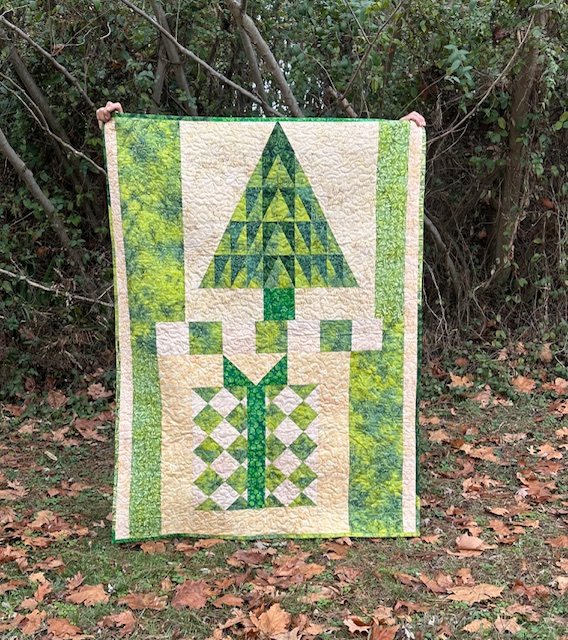 patchwork quilt, christmas tree patchwork quilt block, gift box quilt block, for the love of geese, a quiltery
